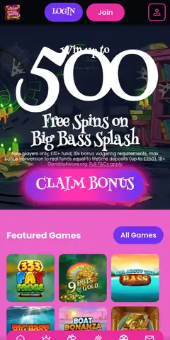 Wizard Slots mobile site, captured September 2026